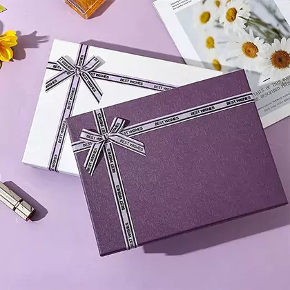 Pappa pappírspökkun 2 stykki Færanlegur lokagjafakassi